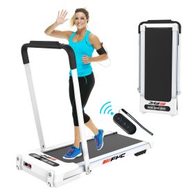 2 in 1 Under Desk Treadmill - 2.5 HP Folding Treadmill for Home; Installation-Free Foldable Treadmill Compact Electric Running Machine; Remote Control (Color: as Pic)