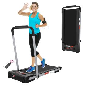 2 in 1 Under Desk Treadmill - 2.5 HP Folding Treadmill for Home; Installation-Free Foldable Treadmill Compact Electric Running Machine; Remote Control (Color: As Picture)